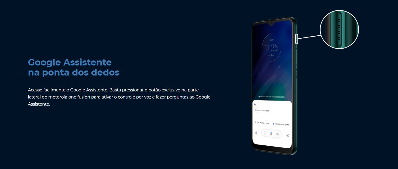 Smartphone Motorola One Fusion 64GB Dual Chip Câmera 48MP + 8 MP + 5 MP + 2 MP Tela 6,5